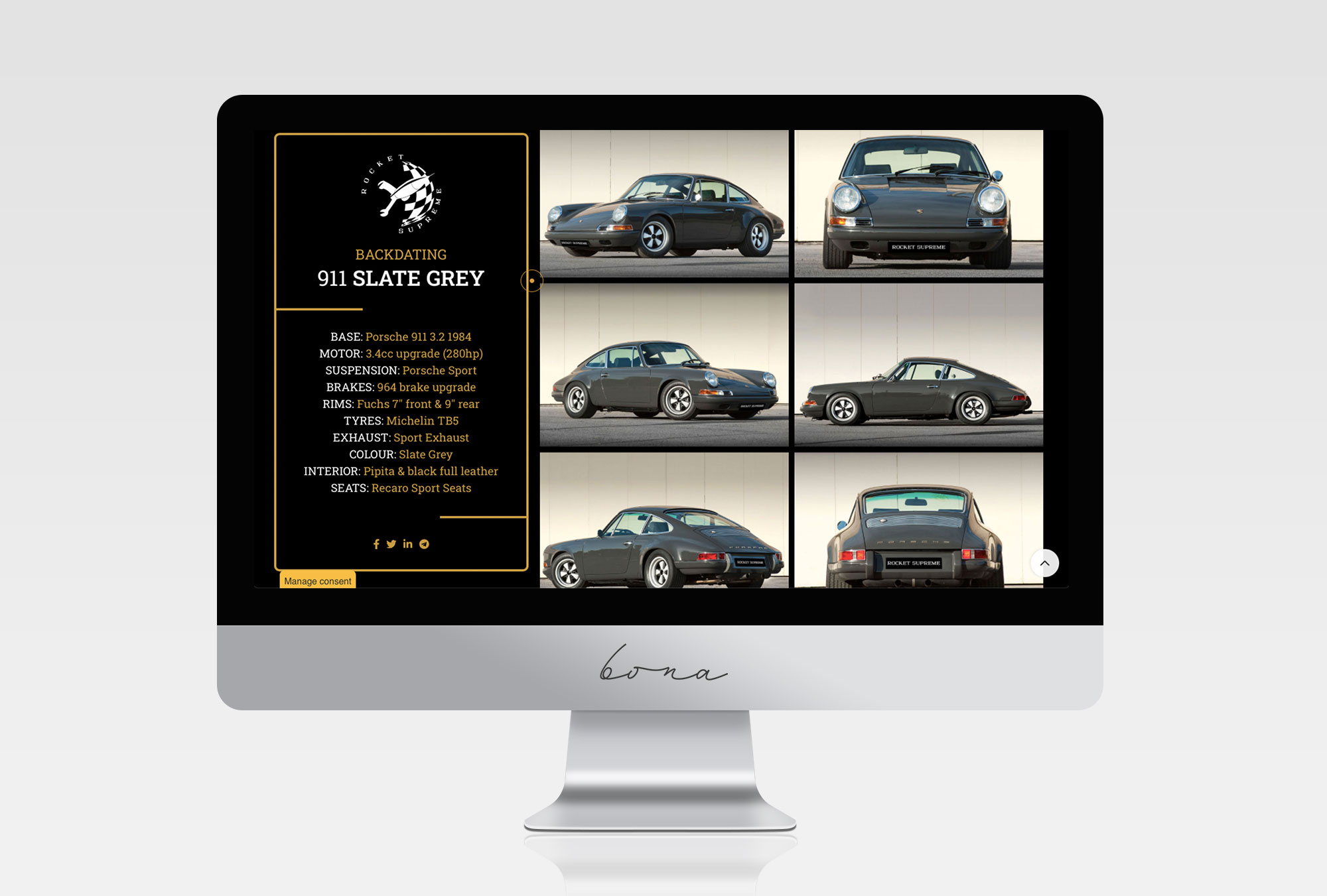 Rocket Supreme-Portfoli Bona-Luxury-Mockup cotxe 911 Slate Grey